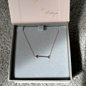 Maya Brenner Arrow Necklace in 14k Rose Gold